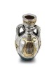 Two-Handle Wine Pitcher Ceramic with Sterling Silver and Ancient Text