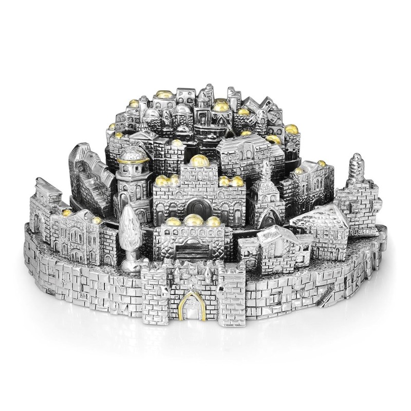 Silver-Plated Jerusalem Panorama Miniature