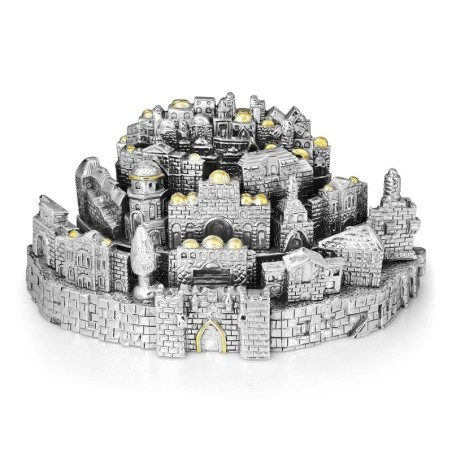 Silver-Plated Jerusalem Panorama Miniature