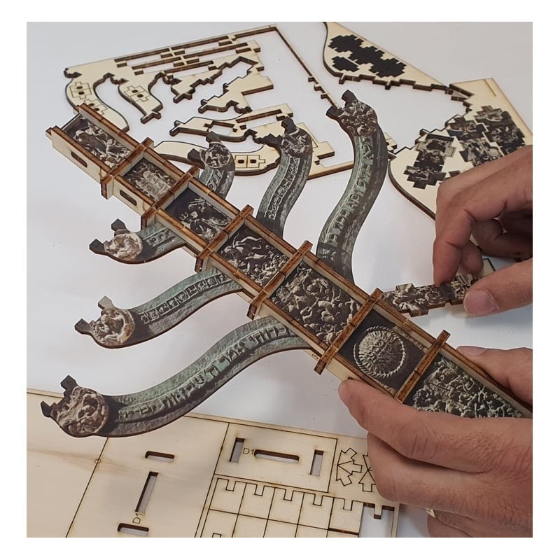 The Knesset Menorah: Do-It-Yourself 3D Puzzle Kit