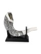 Silver-Plated Ram's Horn Shofar Replica With Jerusalem Design