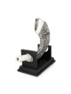 Silver-Plated Ram's Horn Shofar Replica With Jerusalem Design