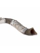 Sterling Silver Plated Yemenite Kudu Shofar - Jerusalem Design (Choice