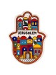 Hamsa Wall Hanging with Jerusalem Design. Armenian Ceramic
