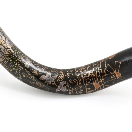 Old City of Jerusalem Hand Painted Kudu Shofar