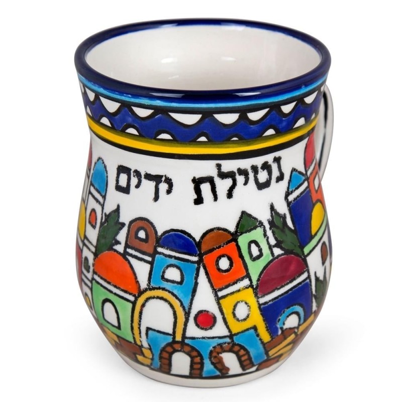 Jerusalem Washing Cup. Armenian Ceramic
