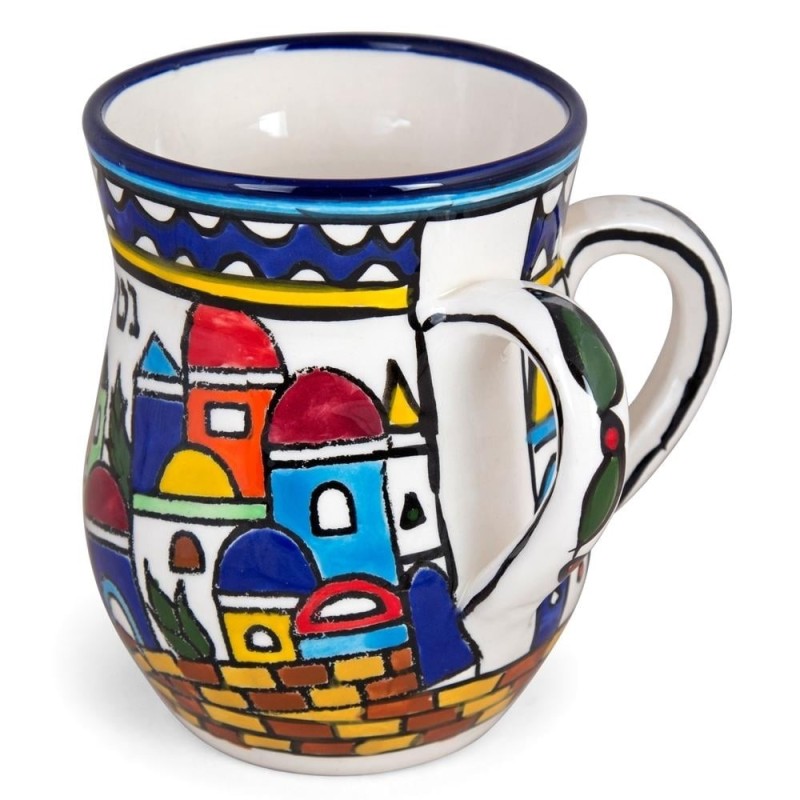 Jerusalem Washing Cup. Armenian Ceramic