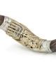 Sterling Silver Plated Yemenite Kudu Shofar - Menorah (Choice of Sizes