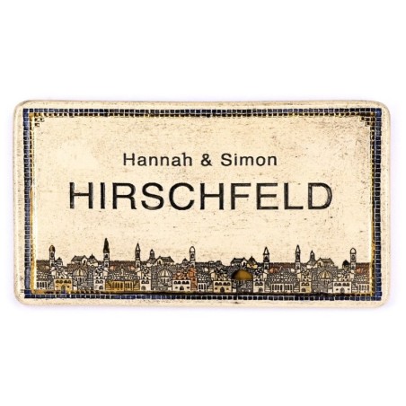 Art in Clay Handmade Ceramic English Personalized Door Sign With 24K G