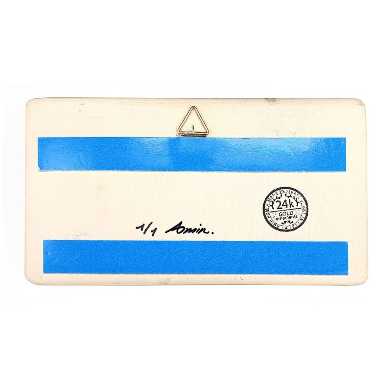 Art in Clay Handmade Ceramic English Personalized Door Sign With 24K G