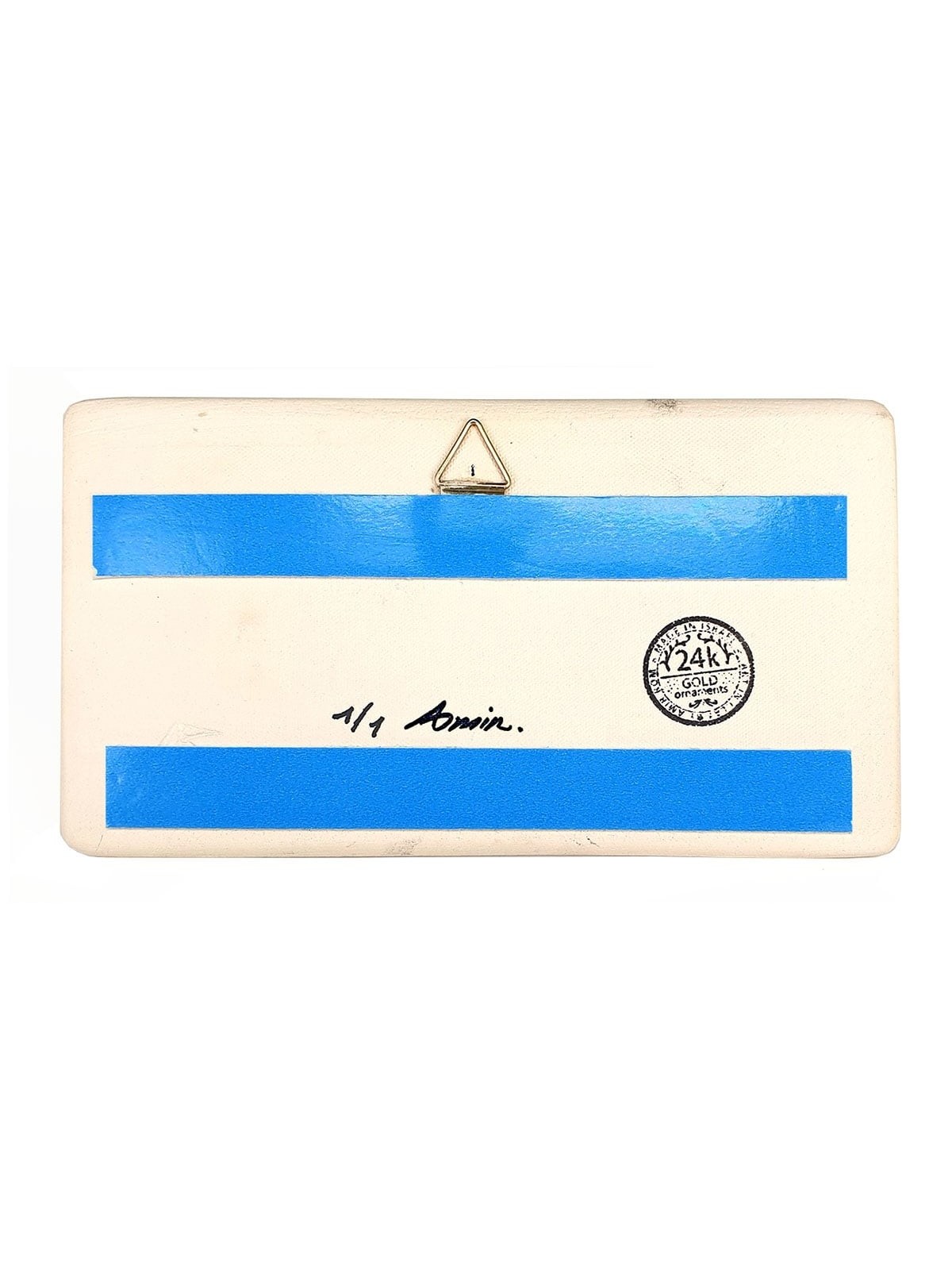 Art in Clay Handmade Ceramic English Personalized Door Sign With 24K G