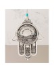 Danon Hamsa Wall Hanging with Jerusalem Motif, Swarovski Crystal and B