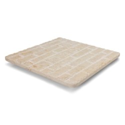 Jerusalem Stone Matzah Plate With Western Wall Design (Choice of Color