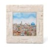 White Jerusalem Stone Framed Picture of Jerusalem Painting