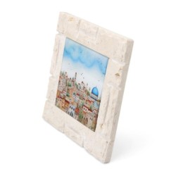 White Jerusalem Stone Framed Picture of Jerusalem Painting