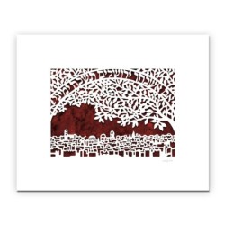 Remember Jerusalem Laser-Cut Paper Wall Hanging by David Fisher - Colo
