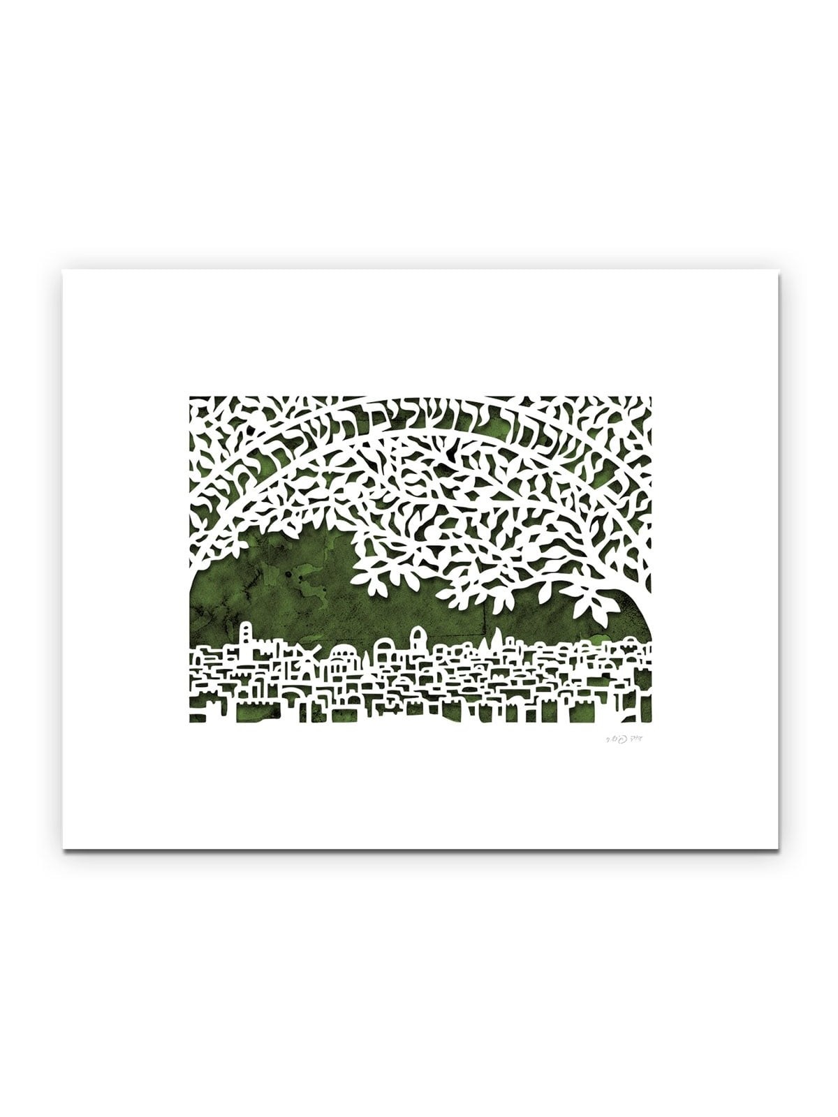 Remember Jerusalem Laser-Cut Paper Wall Hanging by David Fisher - Colo