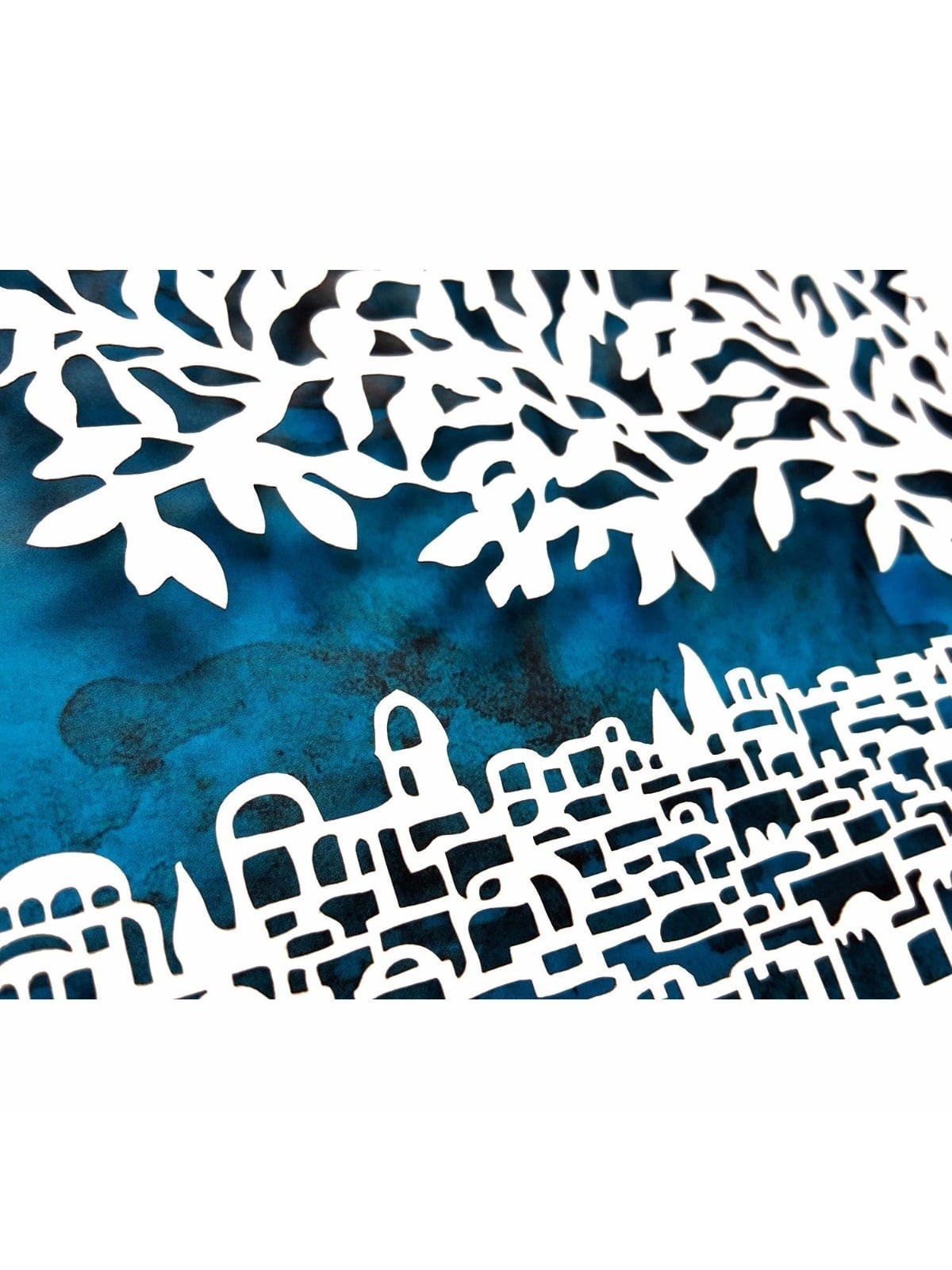 Remember Jerusalem Laser-Cut Paper Wall Hanging by David Fisher - Colo