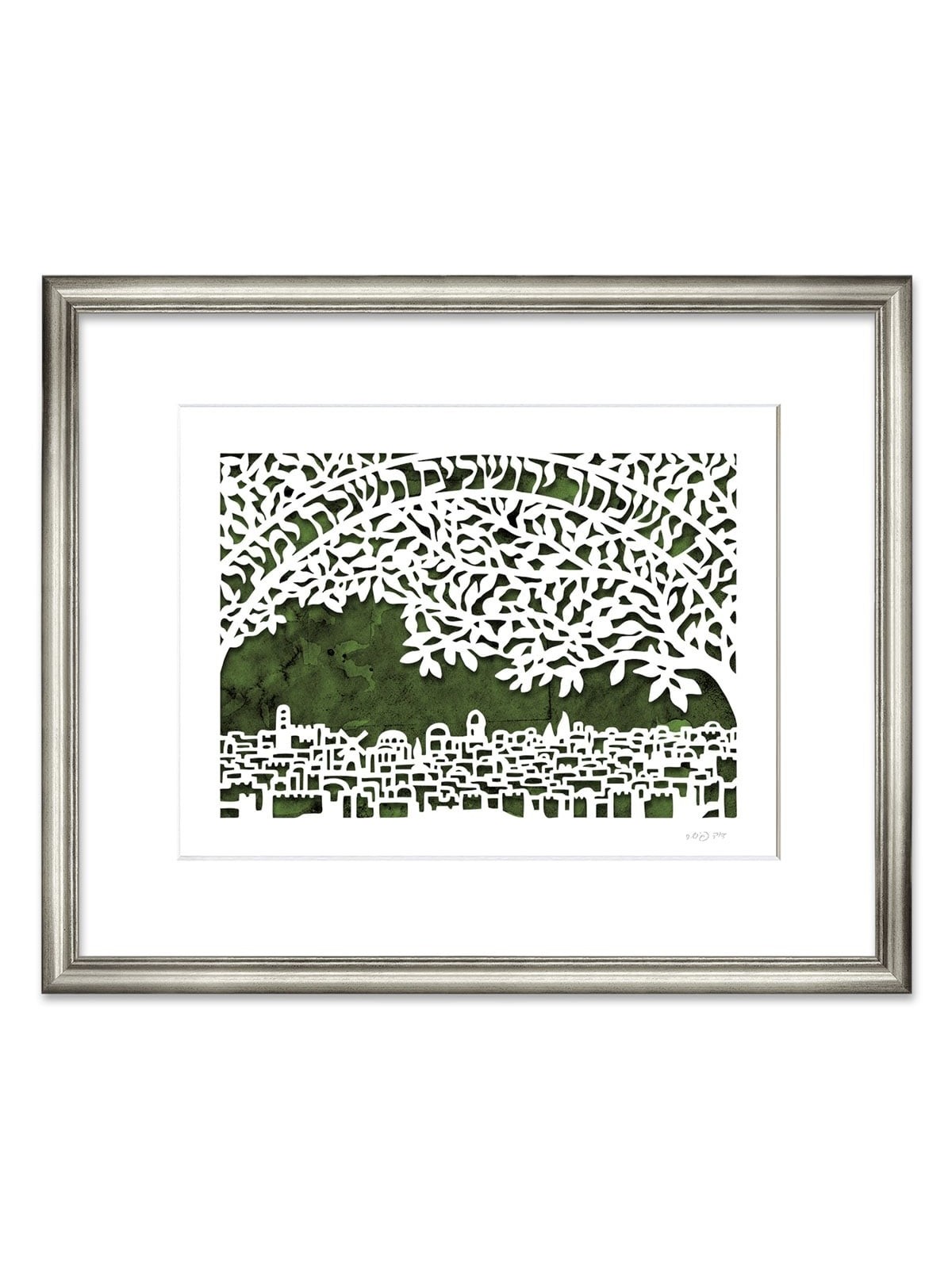 Remember Jerusalem Laser-Cut Paper Wall Hanging by David Fisher - Colo