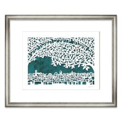 Remember Jerusalem Laser-Cut Paper Wall Hanging by David Fisher - Colo