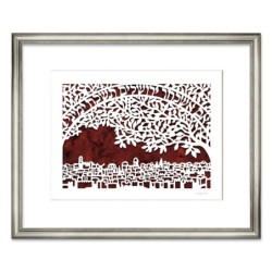 Remember Jerusalem Laser-Cut Paper Wall Hanging by David Fisher - Colo