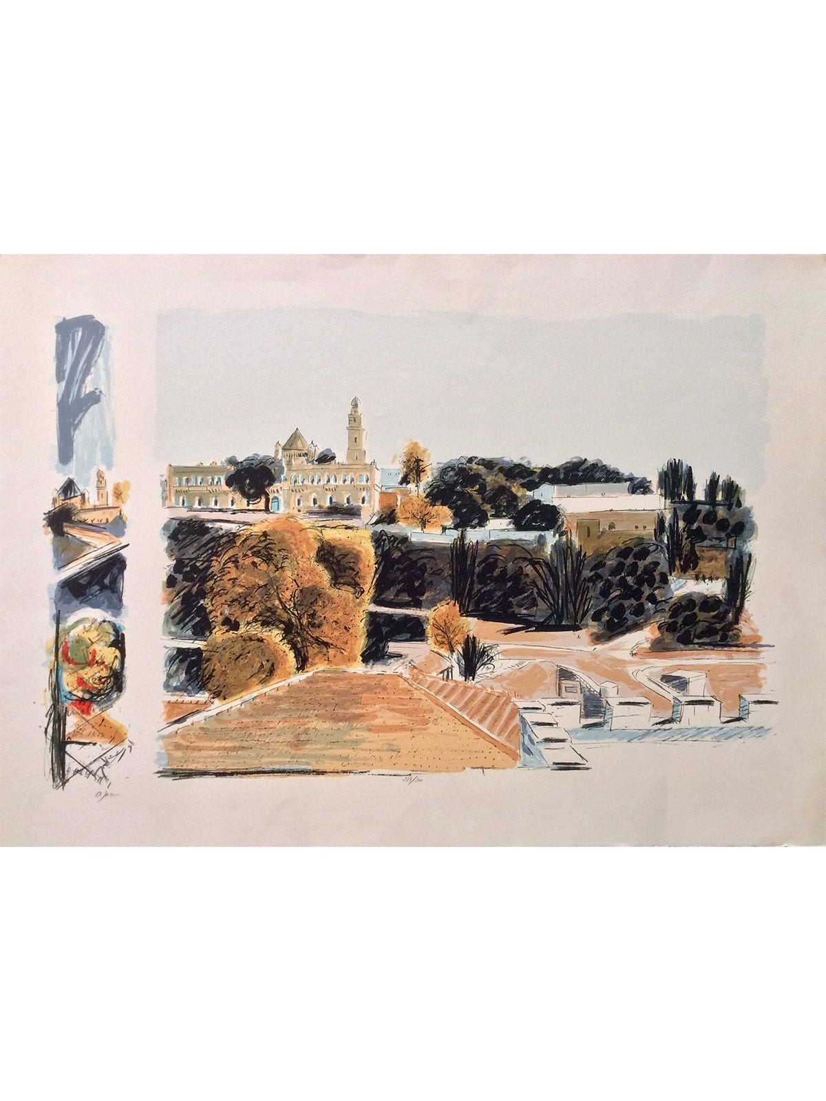 Arie Azene - Mount Zion (Hand Signed & Numbered Limited Edition Serigr