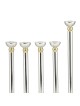 Modern Style Circular Silver-Plated Oil Hanukkah Menorah by Hazorfim