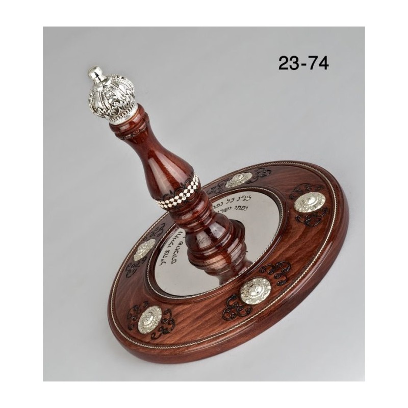 Etz Chaim Torah Scroll silver and wood Ro... | Etz Chaim Torah Rollers