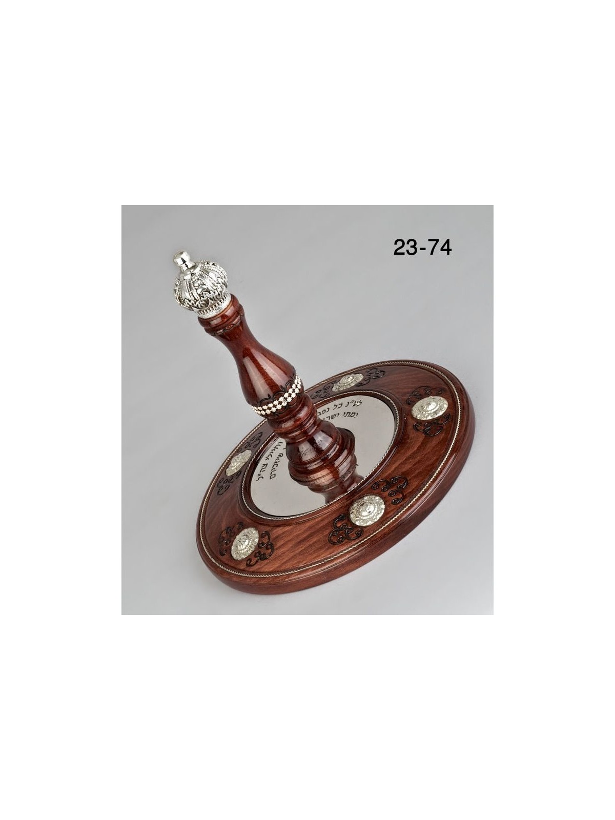 Etz Chaim Torah Scroll silver and wood Ro... | Etz Chaim Torah Rollers