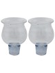 Glass Shabbat Oil Cup Holder - Pair