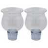 Glass Shabbat Oil Cup Holder - Pair