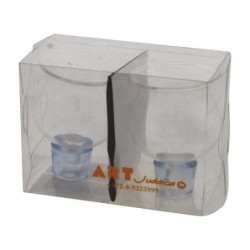 Glass Shabbat Oil Cup Holder - Pair