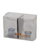 Glass Shabbat Oil Cup Holder - Pair
