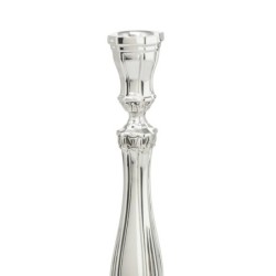 Polished Shabbat Candlesticks 9.45" Rial in 925 Sterling Silver by Haz
