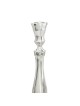 Polished Shabbat Candlesticks 9.45" Rial in 925 Sterling Silver by Haz