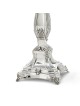 Polished Shabbat Candlesticks 9.45" Rial in 925 Sterling Silver by Haz