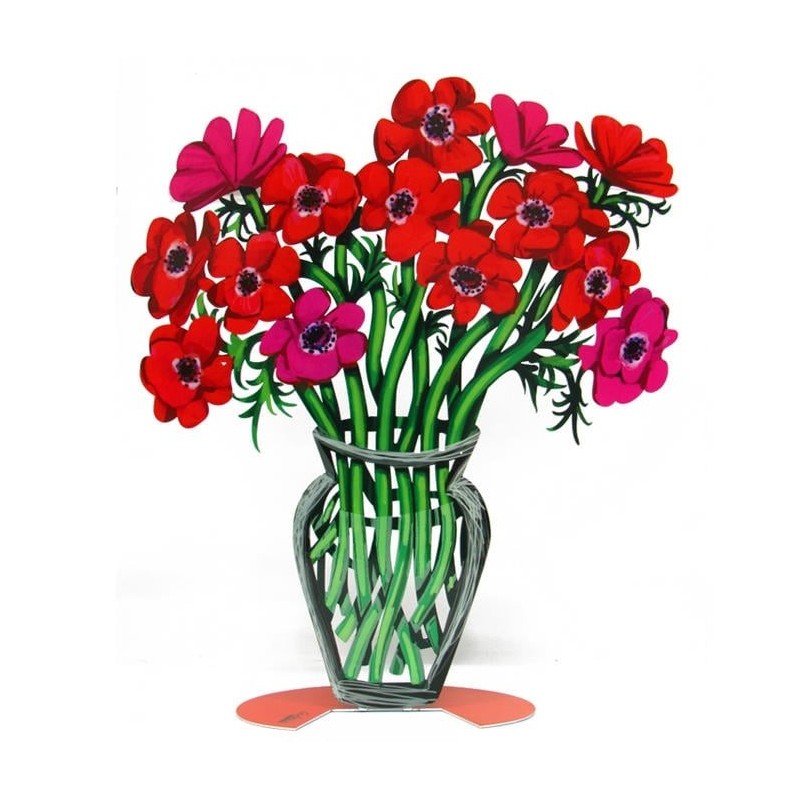 David Gerstein Large Signed Sculpture - Poppies