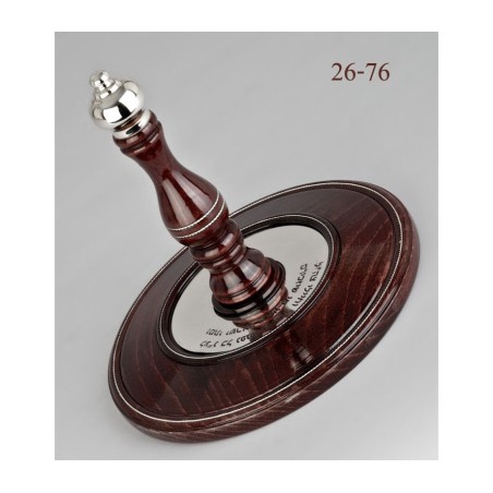 Torah Scroll wood and silver Roller Plate... | Etz Chaim Torah Rollers