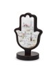 Hazorfim Silver-Plated Hamsa Sculpture with Jerusalem Design