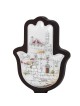 Hazorfim Silver-Plated Hamsa Sculpture with Jerusalem Design