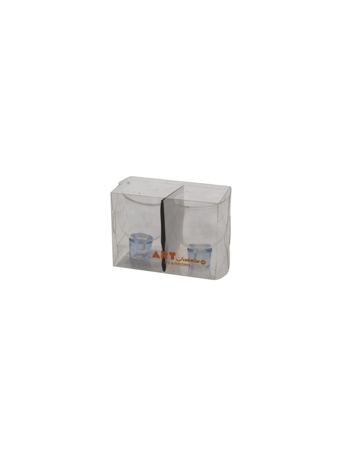 Hourglass-shaped Oil Cup Holder for Shabbat - Pair