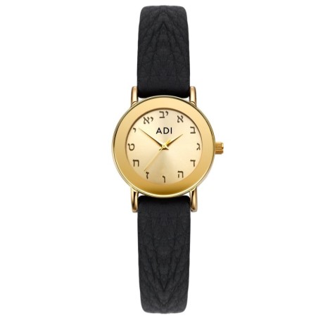 Gold-Plated Hebrew Letters Women's Watch by Adi