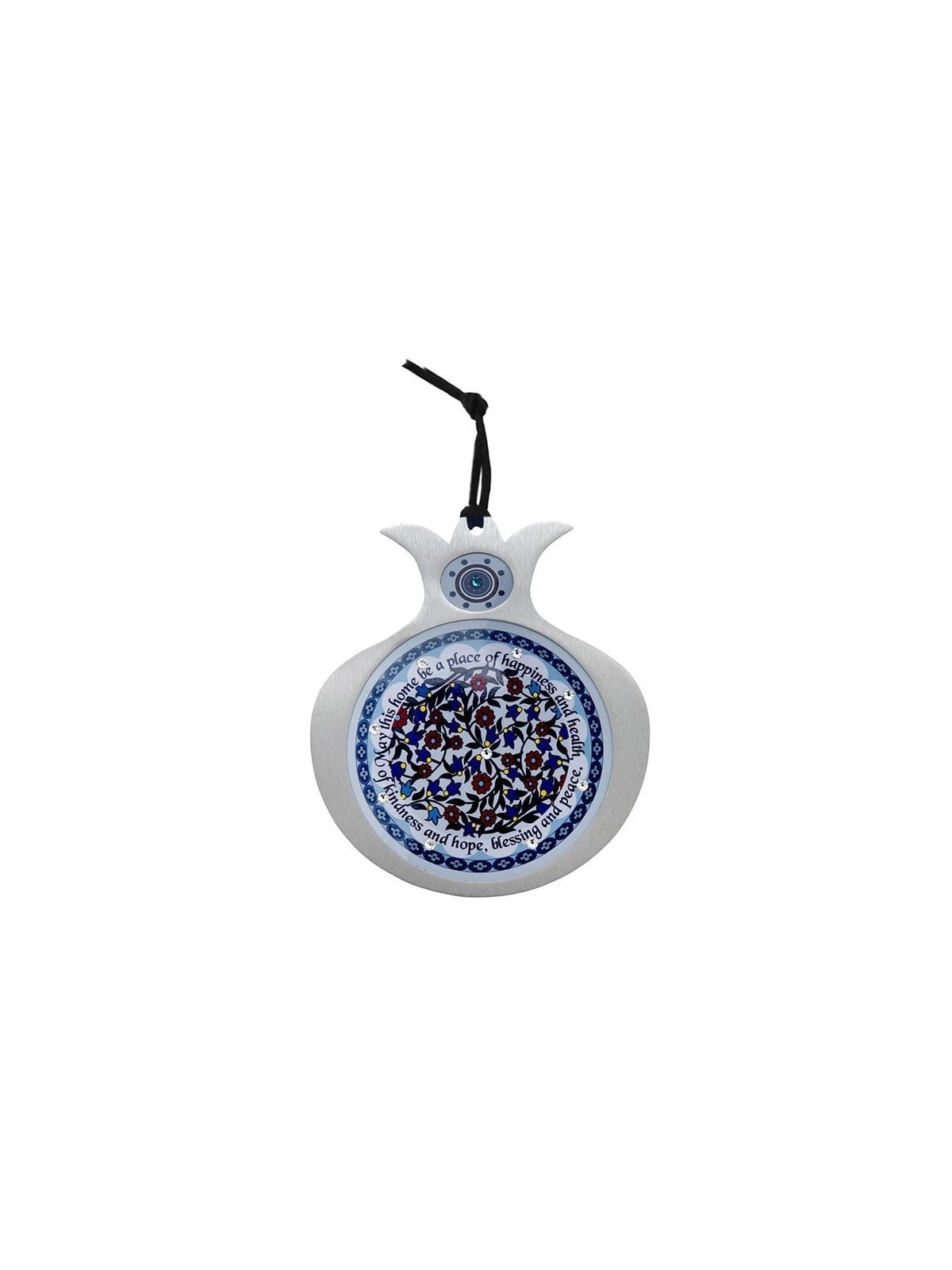 Dorit Judaica Stainless Steel Pomegranate English Home Blessing Wall H