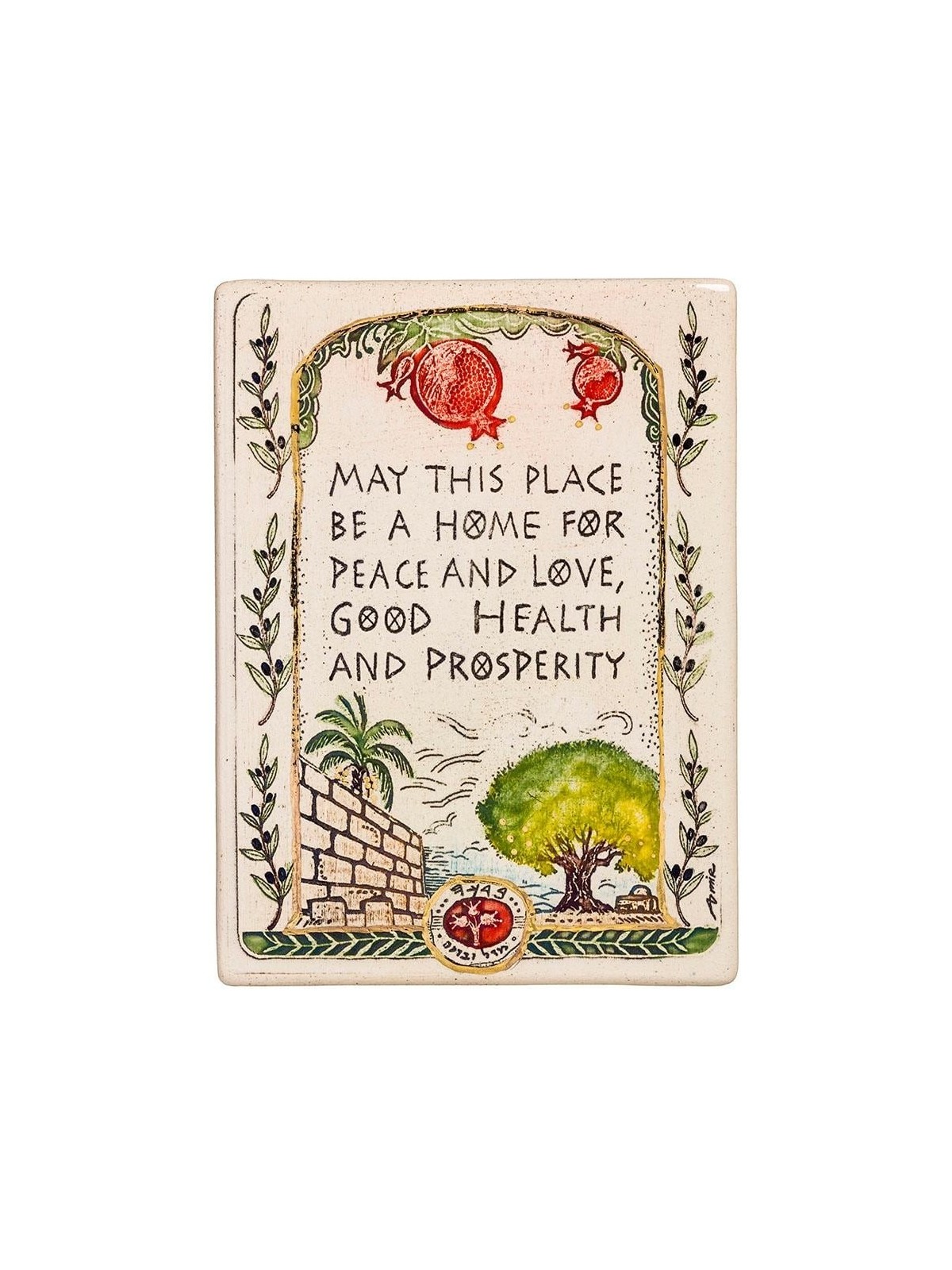 Art in Clay Limited Edition Handmade Bless This Home Ceramic Plaque Wa