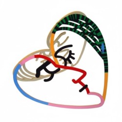 David Gerstein Signed Sculpture - Face to Face