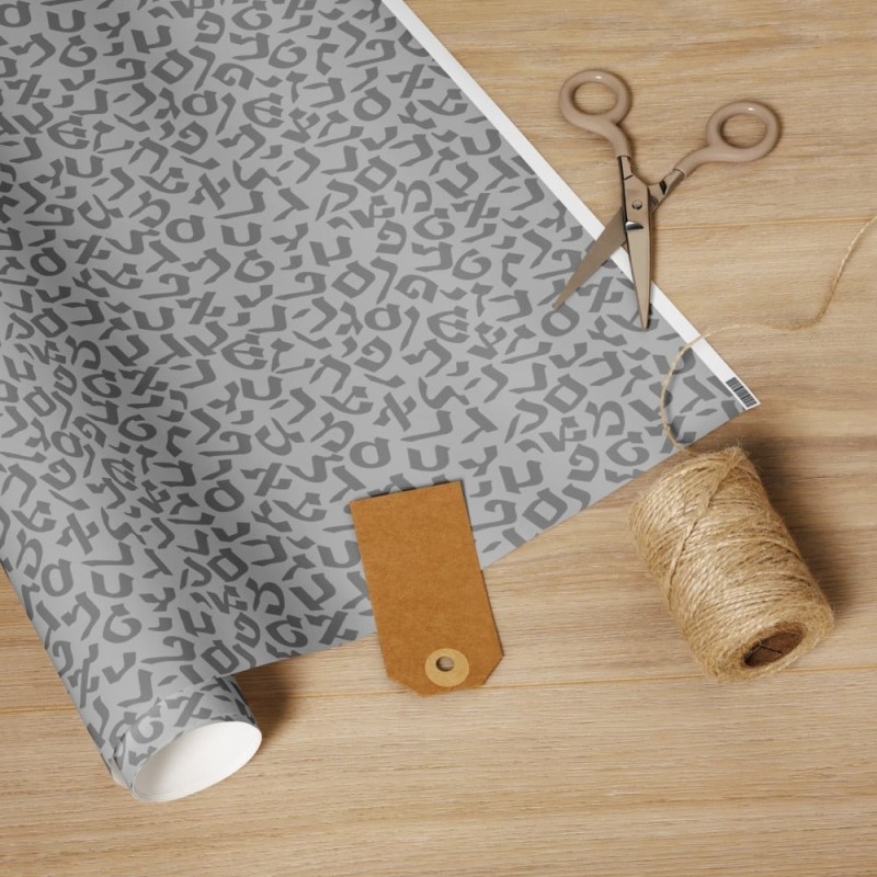 Hebrew Alphabet Wrapping Paper