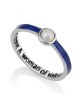Women's Eshet Chayil (Woman of Valor) Sterling Silver Ring with Pearl