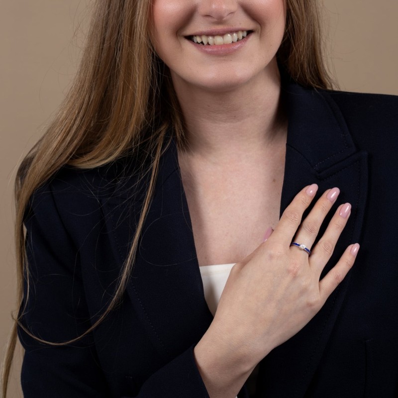 Women's Eshet Chayil (Woman of Valor) Sterling Silver Ring with Pearl