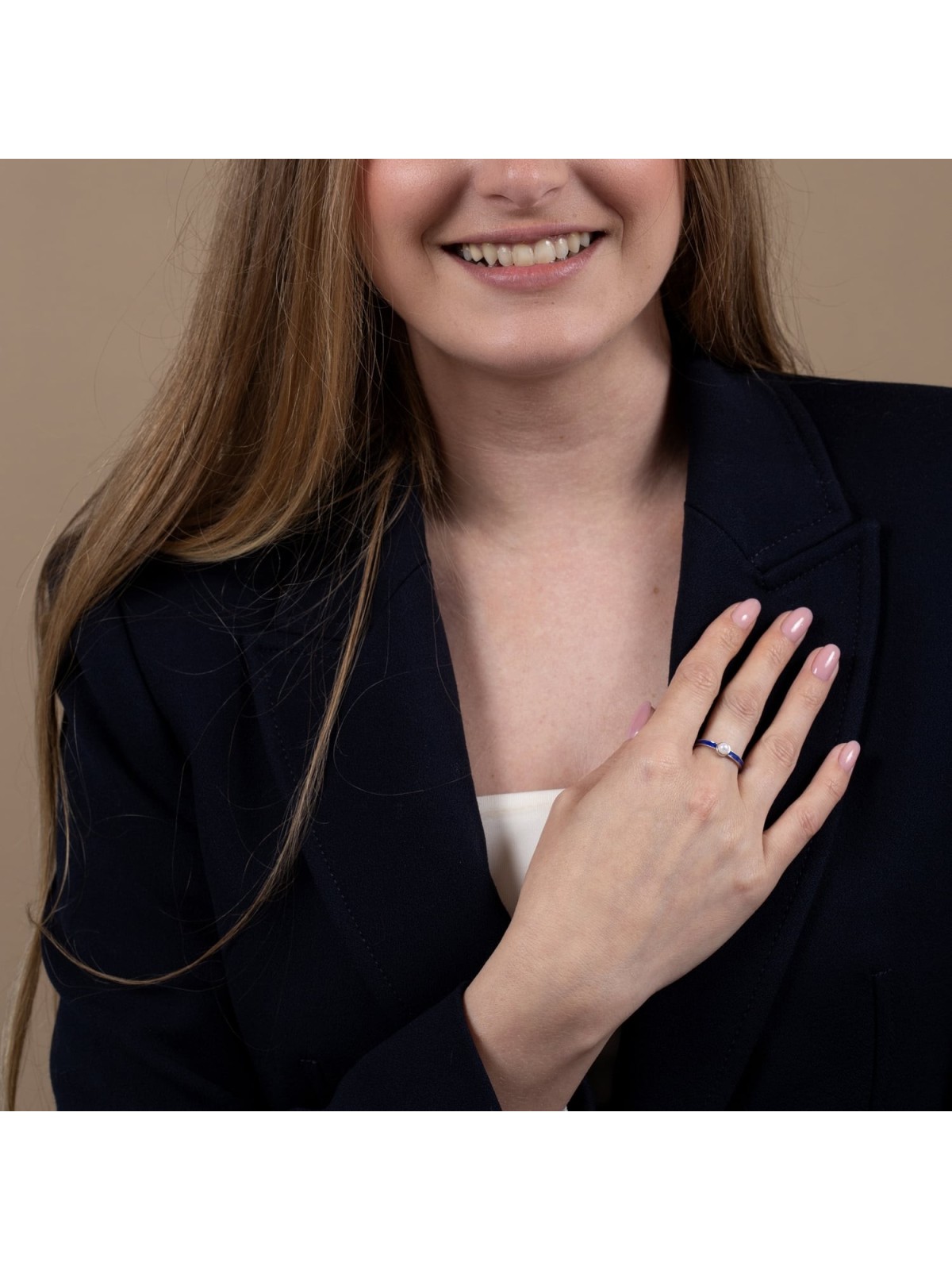 Women's Eshet Chayil (Woman of Valor) Sterling Silver Ring with Pearl