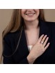Women's Eshet Chayil (Woman of Valor) Sterling Silver Ring with Pearl